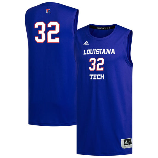 1 Royal Louisiana Tech Bulldogs Replica Basketball Jersey - retro stitched basketball jersey for 1 Royal fans
