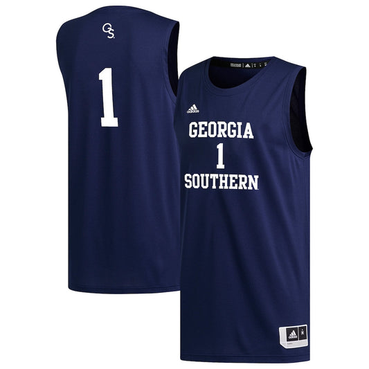 1 Navy Georgia Southern Eagles Replica Basketball Jersey - retro stitched basketball jersey for 1 Navy fans