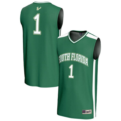 Gameday Greats 1 Green South Florida Bulls Lightweight Collegiate Basketball Fashion Jersey - retro stitched basketball jersey for Gameday Greats fans
