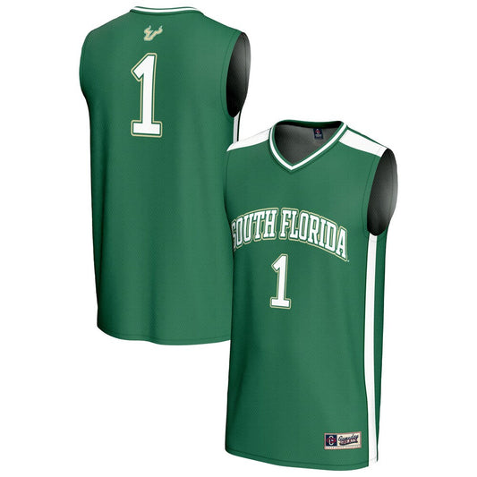 Gameday Greats 1 Green South Florida Bulls Lightweight Collegiate Basketball Fashion Jersey - retro stitched basketball jersey for Gameday Greats fans