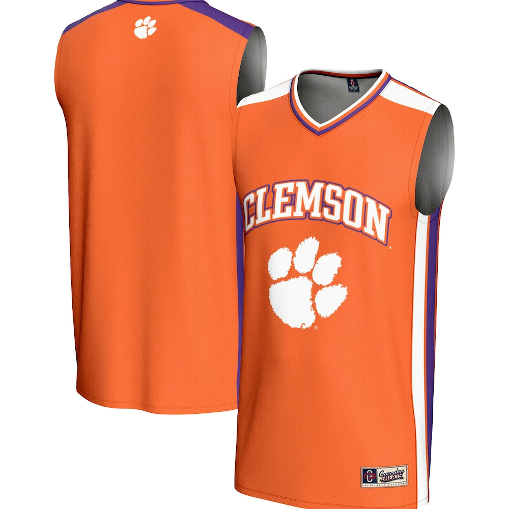 Gameday Greats Orange Clemson Tigers Spirit Basketball Jersey - retro stitched basketball jersey for Gameday Greats fans
