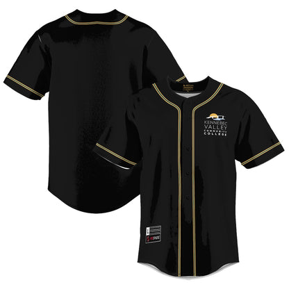Gameday Greats Black Kennebec Valley Community College Lightweight Baseball Jersey - retro stitched baseball jersey for Gameday Greats fans