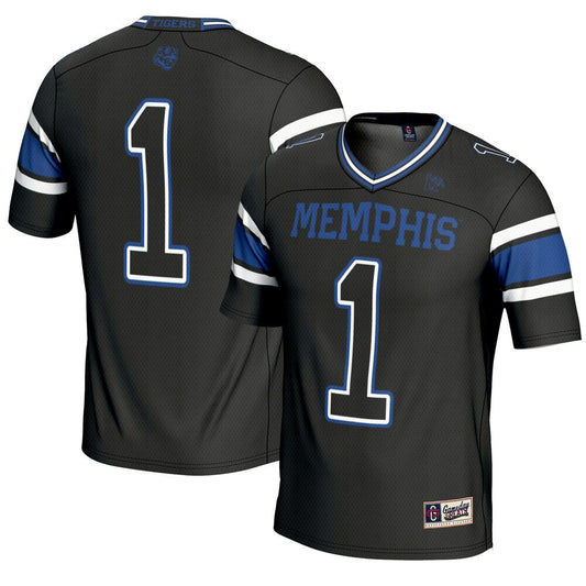 Gameday Greats 1 Black Memphis Tigers Endzone Football Jersey - retro stitched football jersey for Gameday Greats fans