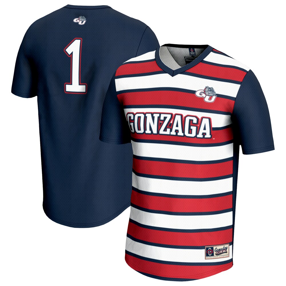 Gameday Greats 1 Navy Gonzaga Bulldogs Lightweight Soccer Fashion Jersey - retro stitched jersey jersey for Gameday Greats fans