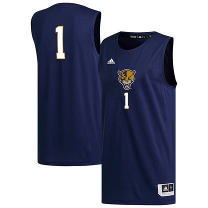 1 Navy Fiu Panthers Replica Basketball Jersey - retro stitched basketball jersey for 1 Navy fans
