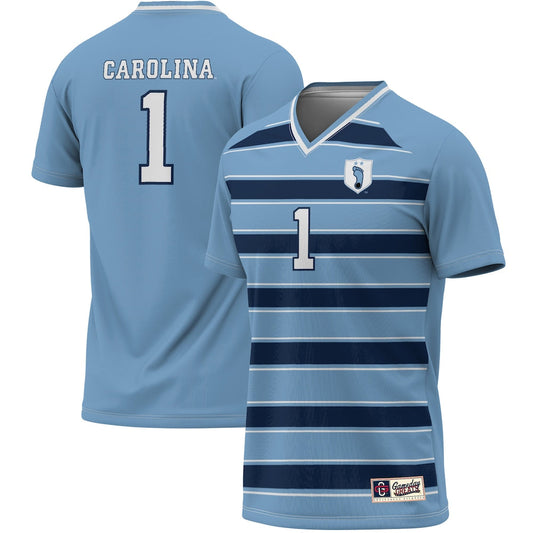 Gameday Greats 1 Carolina Bluenavy North Carolina Tar Heels Lightweight Soccer Fashion Jersey - retro stitched jersey jersey for Gameday Greats fans