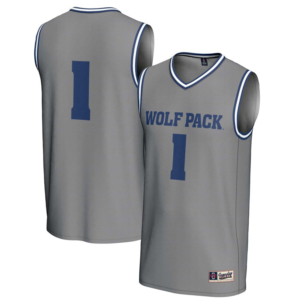 Gameday Greats 1 Gray Nevada Wolf Pack Lightweight Basketball Fashion Jersey - retro stitched basketball jersey for Gameday Greats fans