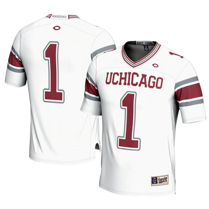 Gameday Greats 1 White Uchicago Maroons Football Jersey - retro stitched football jersey for Gameday Greats fans