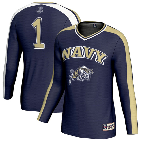 Gameday Greats Navy Navy Midshipmen 1 Lightweight Volleyball Fashion Jersey - retro stitched jersey jersey for Gameday Greats fans