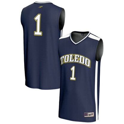 Gameday Greats 1 Navy Toledo Rockets Lightweight Collegiate Basketball Fashion Jersey - retro stitched basketball jersey for Gameday Greats fans
