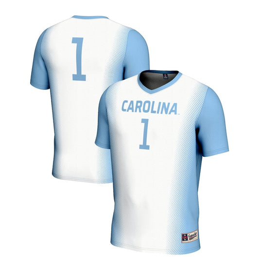 Gameday Greats 1 White North Carolina Tar Heels Soccer Lightweight Fashion Jersey - retro stitched jersey jersey for Gameday Greats fans