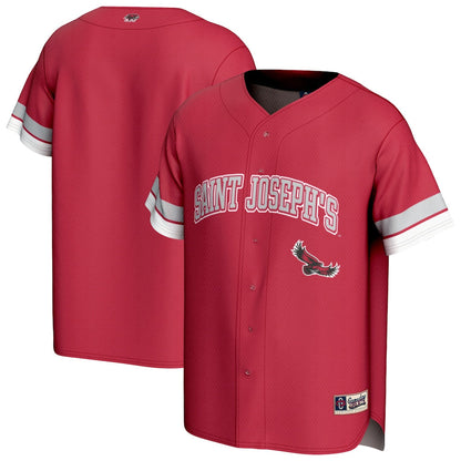 Gameday Greats Crimson Saint Josephs Hawks Spirit Baseball Jersey - retro stitched baseball jersey for Gameday Greats fans