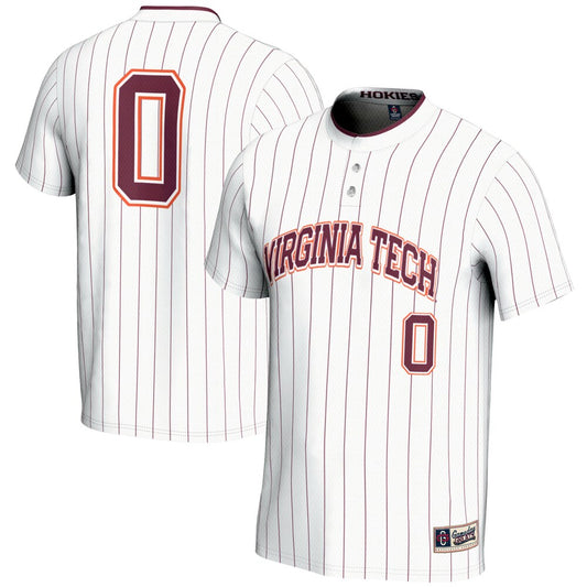 Gameday Greats 0 White Virginia Tech Hokies Softball Fashion Jersey - retro stitched jersey jersey for Gameday Greats fans