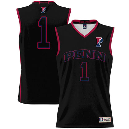 Gameday Greats 1 Black Pennsylvania Quakers Lightweight Basketball Jersey - retro stitched basketball jersey for Gameday Greats fans