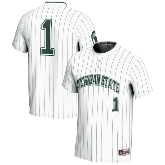 Gameday Greats 1 White Michigan State Spartans Lightweight Softball Jersey - retro stitched jersey jersey for Gameday Greats fans