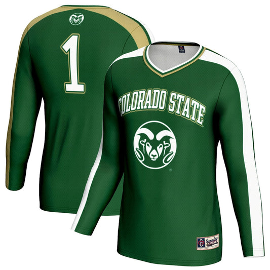 Gameday Greats Green Colorado State Rams 1 Lightweight Volleyball Fashion Jersey - retro stitched jersey jersey for Gameday Greats fans