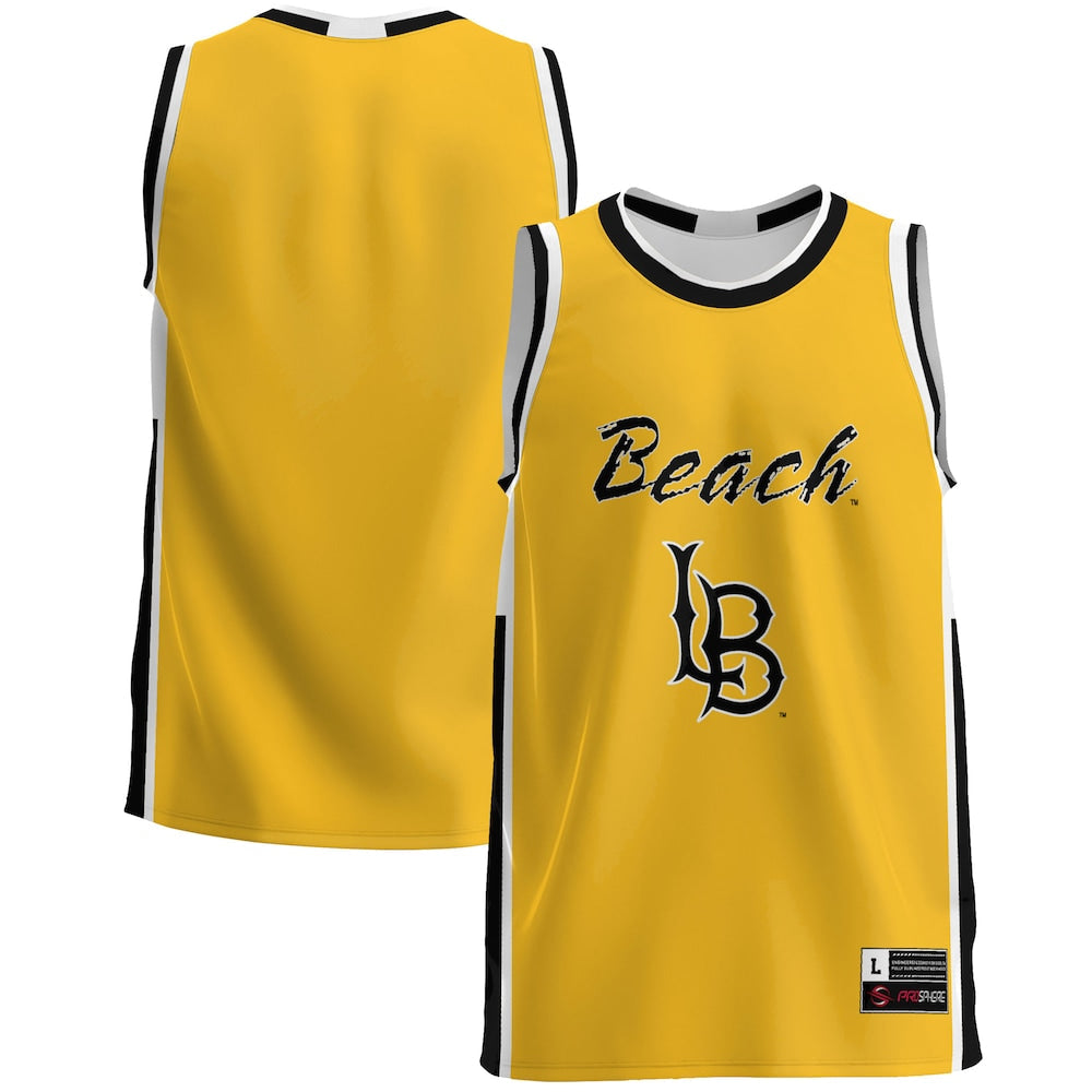 Gameday Greats Gold Cal State Long Beach The Beach Lightweight Basketball Jersey - retro stitched basketball jersey for Gameday Greats fans