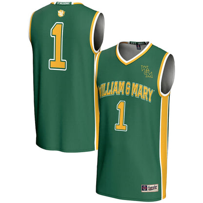 Gameday Greats 1 Green William Mary Tribe Lightweight Basketball Jersey - retro stitched basketball jersey for Gameday Greats fans