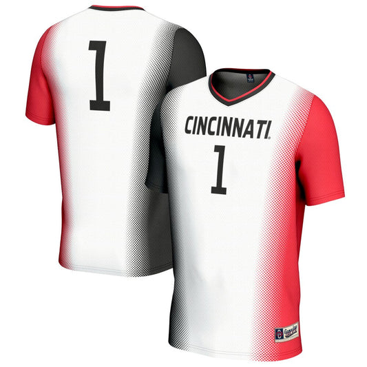 Gameday Greats 1 White Cincinnati Bearcats Lightweight Soccer Fashion Jersey - retro stitched jersey jersey for Gameday Greats fans
