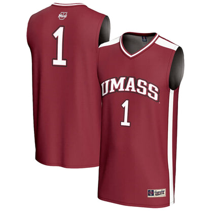 Gameday Greats 1 Maroon Umass Minutemen Lightweight Basketball Fashion Jersey - retro stitched basketball jersey for Gameday Greats fans