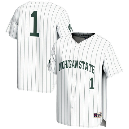 Gameday Greats 1 White Michigan State Spartans Lightweight Baseball Jersey - retro stitched baseball jersey for Gameday Greats fans