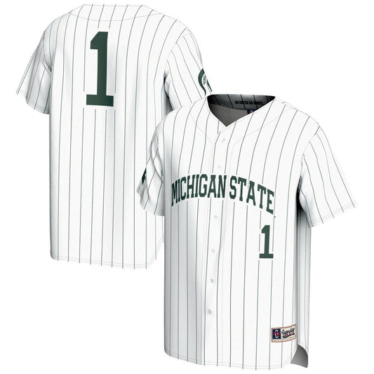 Gameday Greats 1 White Michigan State Spartans Lightweight Baseball Jersey - retro stitched baseball jersey for Gameday Greats fans