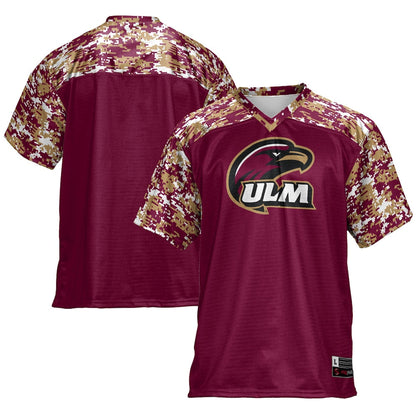 Gameday Greats Maroon Ulm Warhawks Football Jersey - retro stitched football jersey for Gameday Greats fans