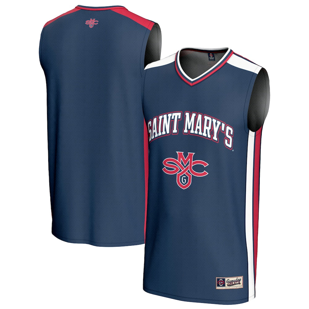 Gameday Greats Navy Saint Marys Gaels Spirit Basketball Jersey - retro stitched basketball jersey for Gameday Greats fans