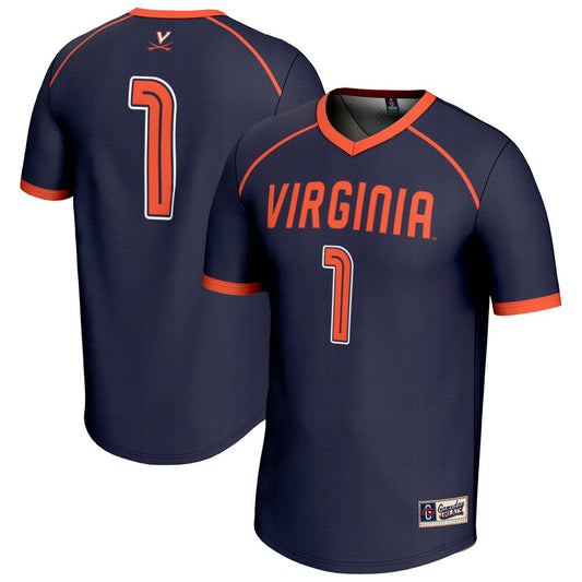 Gameday Greats 1 Navy Virginia Cavaliers Lightweight Lacrosse Fashion Jersey - retro stitched jersey jersey for Gameday Greats fans