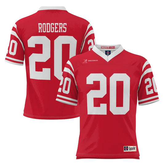 Gameday Greats Johnny Rodgers Scarlet Nebraska Huskers Lightweight Fashion Heisman Jersey - retro stitched jersey jersey for Gameday Greats fans