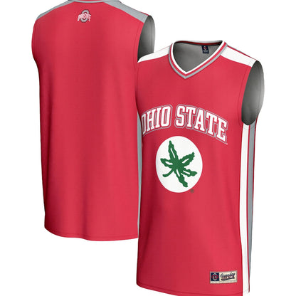 Gameday Greats Scarlet Ohio State Buckeyes Spirit Basketball Jersey - retro stitched basketball jersey for Gameday Greats fans