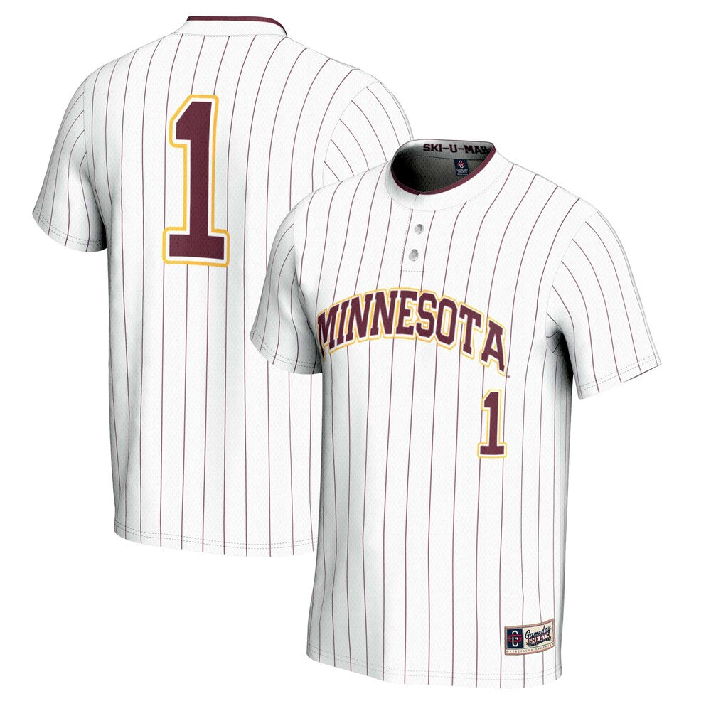 Gameday Greats 1 White Minnesota Golden Gophers Lightweight Softball Jersey - retro stitched jersey jersey for Gameday Greats fans