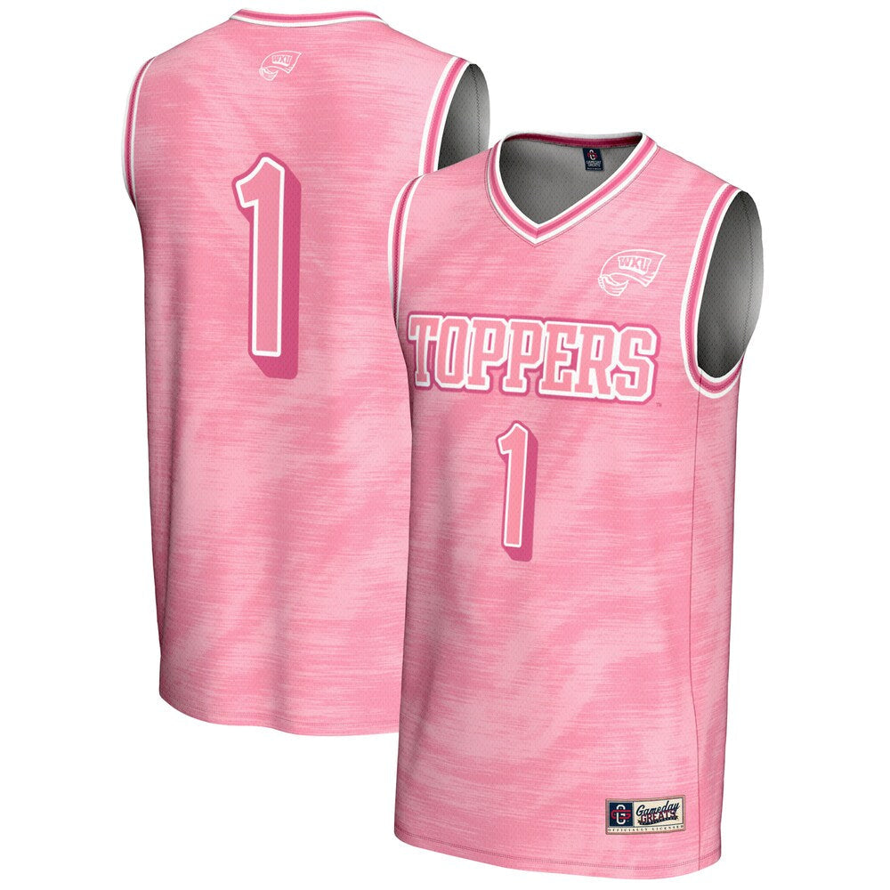 Gameday Greats 1 Pink Western Kentucky Hilltoppers Lightweight Basketball Jersey - retro stitched basketball jersey for Gameday Greats fans