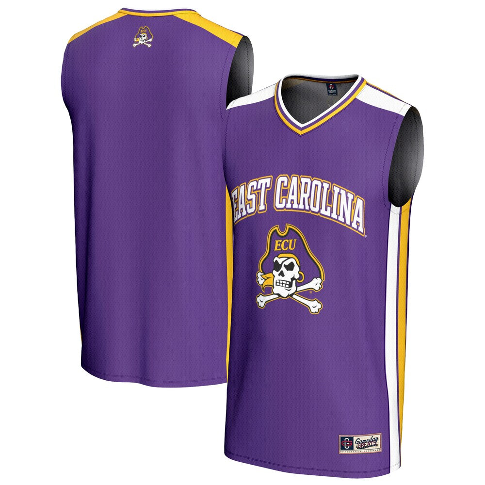 Gameday Greats Purple Ecu Pirates Spirit Basketball Jersey - retro stitched basketball jersey for Gameday Greats fans