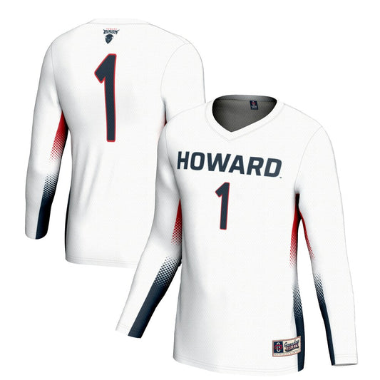 Gameday Greats 1 White Howard Bison Lightweight Volleyball Jersey - retro stitched jersey jersey for Gameday Greats fans