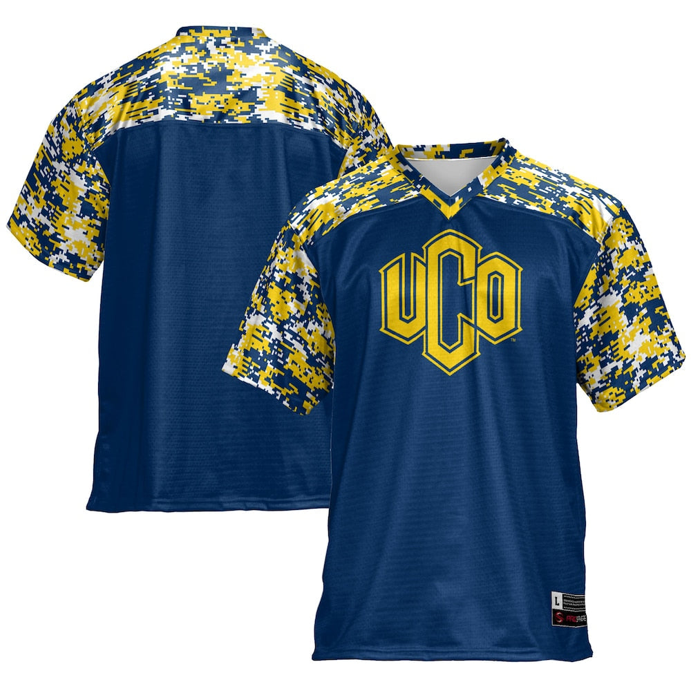 Gameday Greats Blue Central Oklahoma Bronchos Football Jersey - retro stitched football jersey for Gameday Greats fans