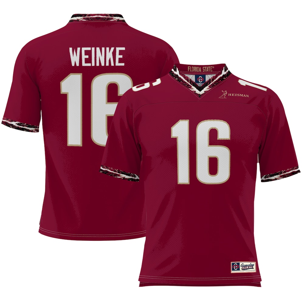 Chris Weinke Garnet Florida State Seminoles Heisman Football Jersey - retro stitched football jersey for Chris Weinke fans