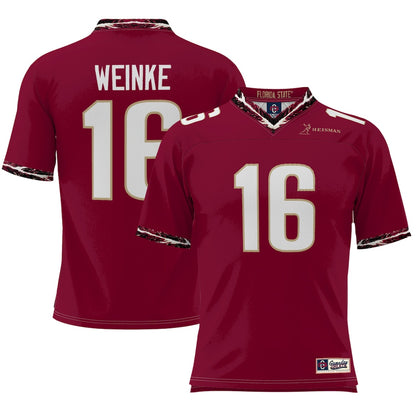 Chris Weinke Garnet Florida State Seminoles Heisman Football Jersey - retro stitched football jersey for Chris Weinke fans