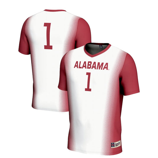Gameday Greats 1 White Alabama Crimson Tide Lightweight Soccer Jersey - retro stitched jersey jersey for Gameday Greats fans