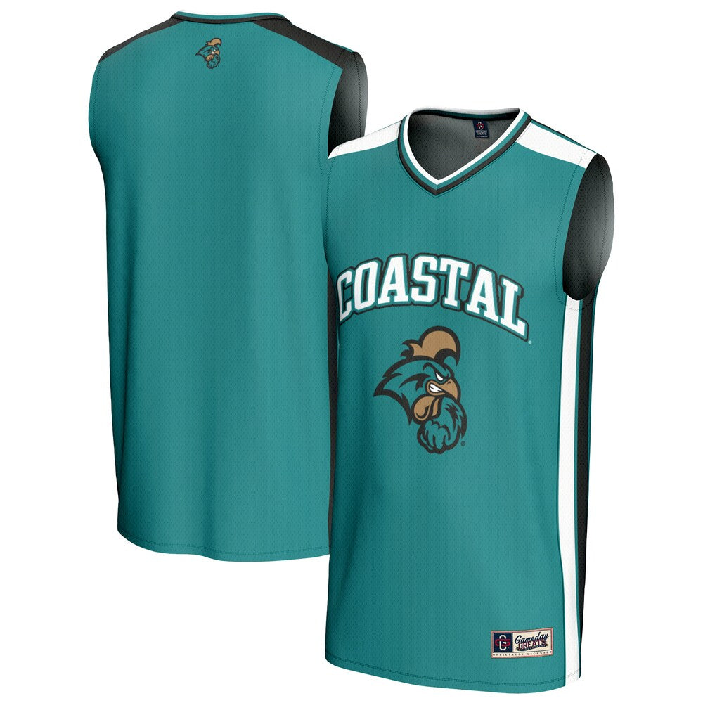 Gameday Greats Teal Coastal Carolina Chanticleers Basketball Jersey - retro stitched basketball jersey for Gameday Greats fans