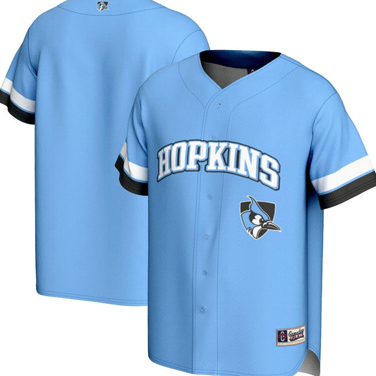 Gameday Greats Light Blue Johns Hopkins Blue Jays Spirit Baseball Jersey - retro stitched baseball jersey for Gameday Greats fans
