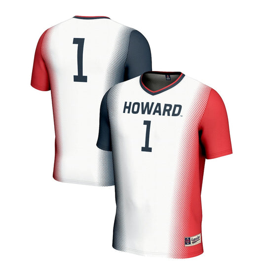 Gameday Greats 1 White Howard Bison Lightweight Soccer Jersey - retro stitched jersey jersey for Gameday Greats fans