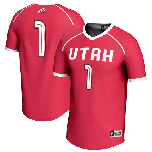 Gameday Greats 1 Red Utah Utes Lightweight Lacrosse Fashion Jersey - retro stitched jersey jersey for Gameday Greats fans