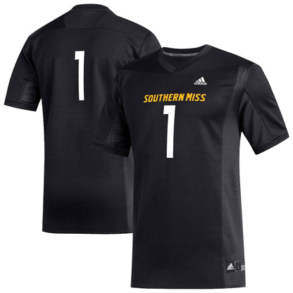 1 Black Southern Miss Golden Eagles Replica Football Jersey - retro stitched football jersey for 1 Black fans