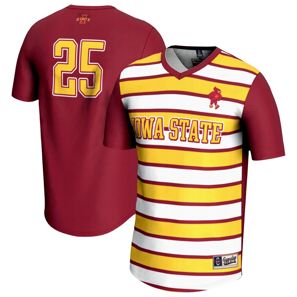 Gameday Greats 25 Cardinal Iowa State Cyclones Lightweight Soccer Fashion Jersey - retro stitched jersey jersey for Gameday Greats fans