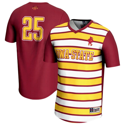Gameday Greats 25 Cardinal Iowa State Cyclones Lightweight Soccer Fashion Jersey - retro stitched jersey jersey for Gameday Greats fans