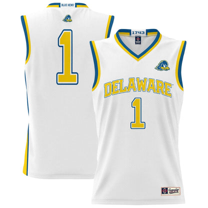 Gameday Greats White Delaware Fightin Blue Hens Lightweight Basketball Jersey - retro stitched basketball jersey for Gameday Greats fans
