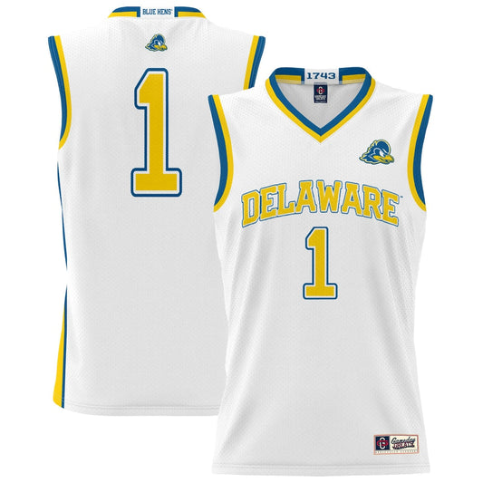 Gameday Greats White Delaware Fightin Blue Hens Lightweight Basketball Jersey - retro stitched basketball jersey for Gameday Greats fans