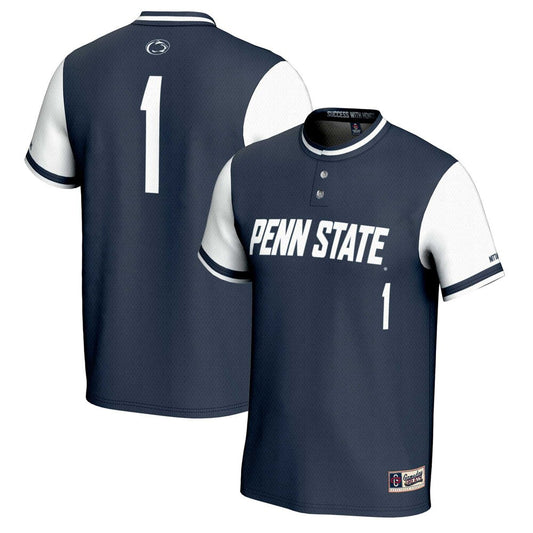 Gameday Greats 1 Navy Penn State Nittany Lions Lightweight Softball Jersey - retro stitched jersey jersey for Gameday Greats fans