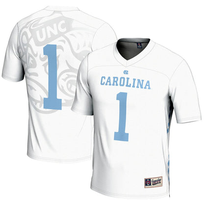 Gameday Greats 1 White North Carolina Tar Heels Lightweight Lacrosse Jersey - retro stitched jersey jersey for Gameday Greats fans